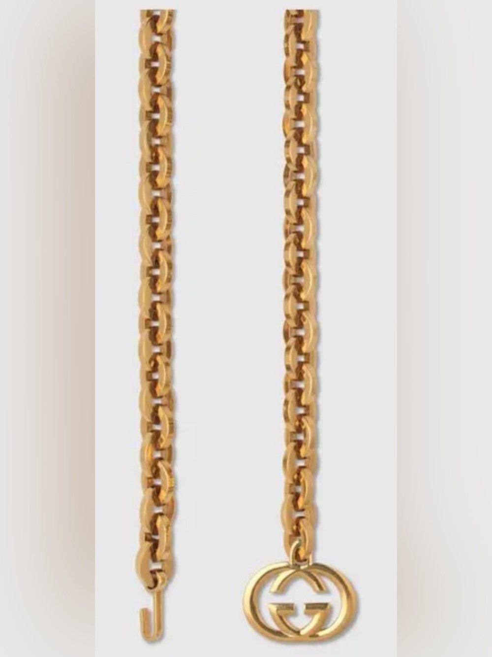 Gucci Gold Chain Logo Drop Belt - Picture 3 of 6